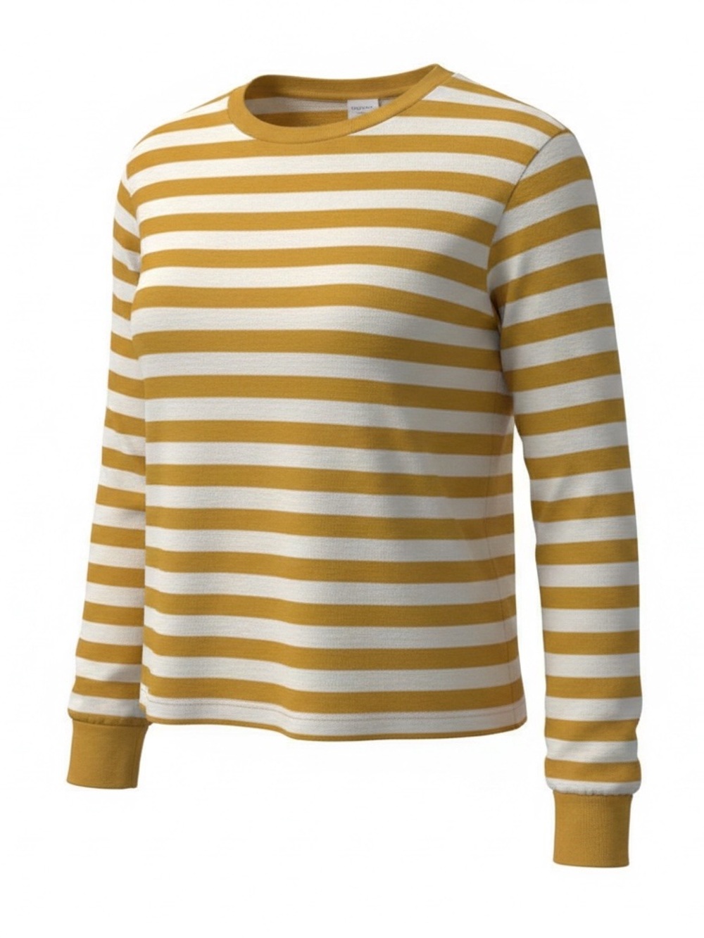Brandy Melville Yellow and White Striped Long Sleeve Shirt